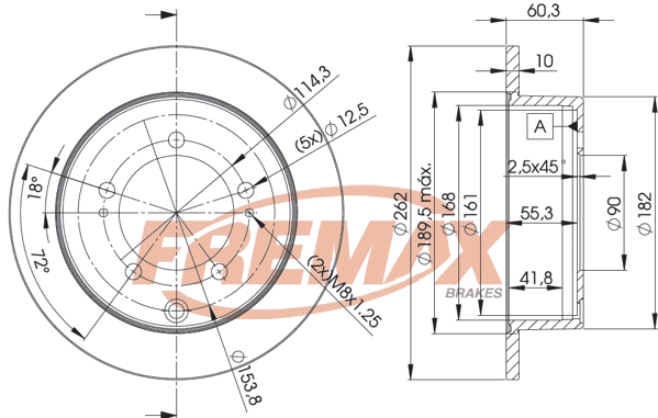 Brake Disc (Rear axle)  Art. BD8326