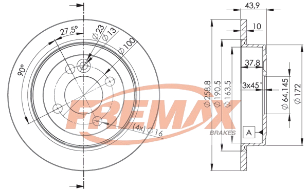 Brake Disc (Rear axle)  Art. BD8571