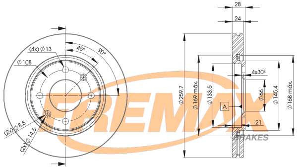 Brake Disc (Front axle)  Art. BD9406