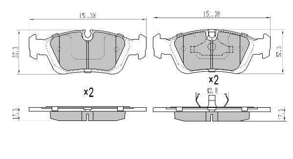 Brake Pad Set, disc brake (Front axle)  Art. FBP0741