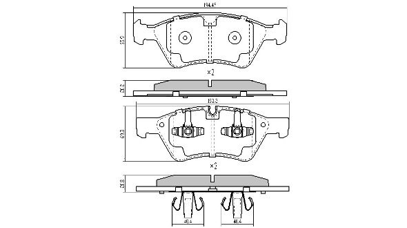 Brake Pad Set, disc brake (Front axle)  Art. FBP1522