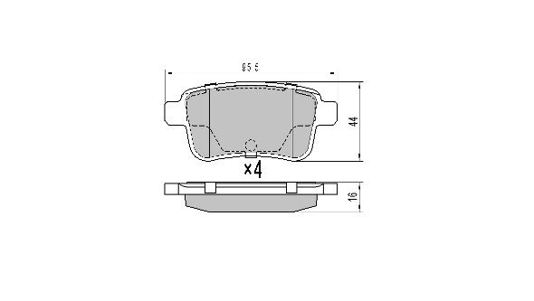 Brake Pad Set, disc brake (Rear axle)  Art. FBP1583