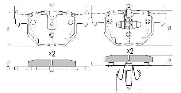 Brake Pad Set, disc brake (Rear axle)  Art. FBP1624