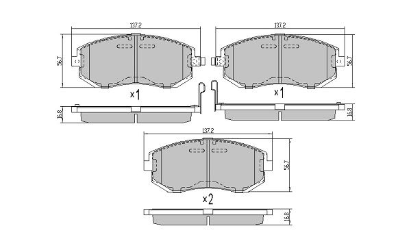 Brake Pad Set, disc brake (Front axle)  Art. FBP1627