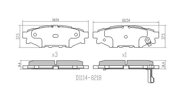 Brake Pad Set, disc brake (Rear axle)  Art. FBP1630