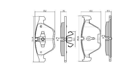 Brake Pad Set, disc brake (Front axle)  Art. FBP1664