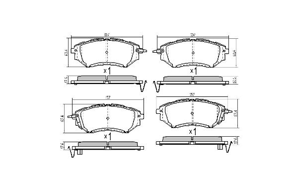 Brake Pad Set, disc brake (Rear axle)  Art. FBP1800