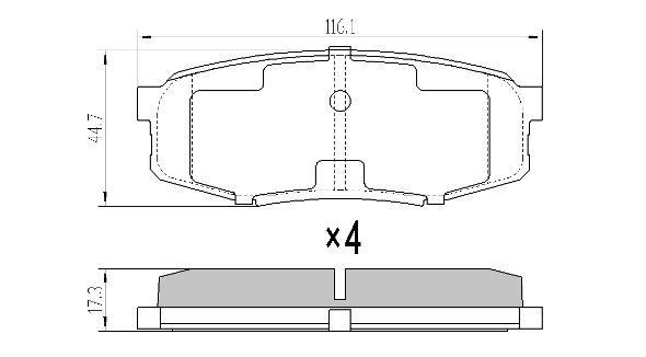 Brake Pad Set, disc brake (Rear axle)  Art. FBP1818