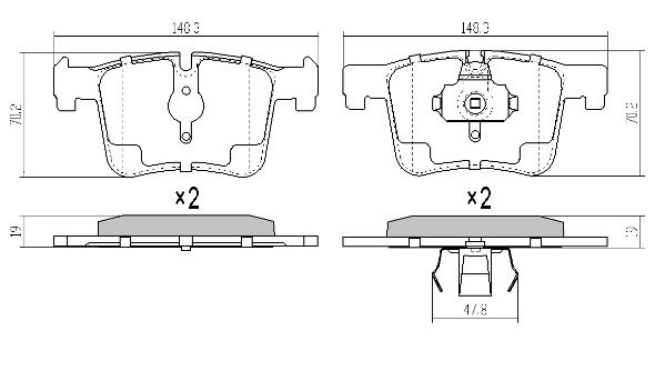 Brake Pad Set, disc brake (Front axle)  Art. FBP1857