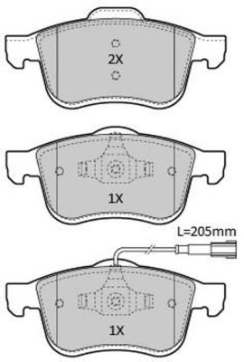 Brake Pad Set, disc brake (Front axle)  Art. FBP1935