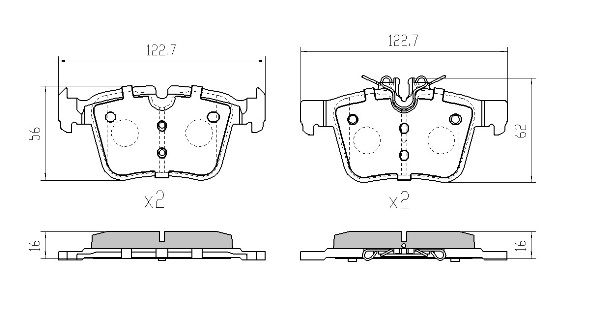 Brake Pad Set, disc brake (Rear axle)  Art. FBP2001