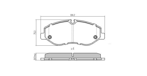 Brake Pad Set, disc brake (Front axle)  Art. FBP2009