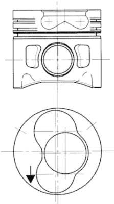 Piston (For cylinder 3, for cylinder 5, for cylinder 4)  Art. 99743720