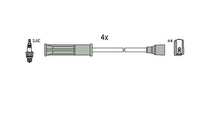 Ignition Cable Kit (Front axle, left)  Art. 134516