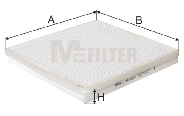 Filter, cabin air  Art. K916