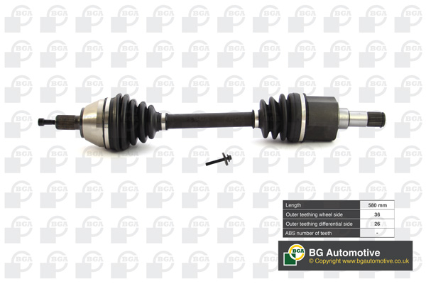 Drive Shaft (Front axle, left)  Art. DS2327L