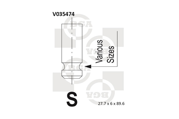 Intake Valve  Art. V035474