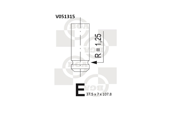 Intake Valve  Art. V051315