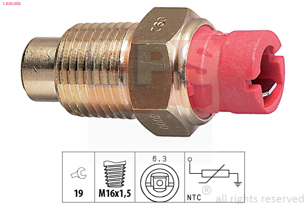 Sensor, coolant temperature  Art. 1830000