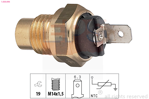 Sensor, coolant temperature (front axle both sides)  Art. 1830096