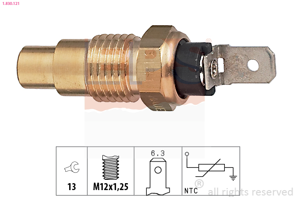 Sensor, coolant temperature (M12X1.25)  Art. 1830121