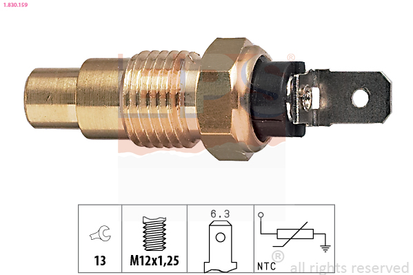 Sensor, coolant temperature (M12X1.25)  Art. 1830159