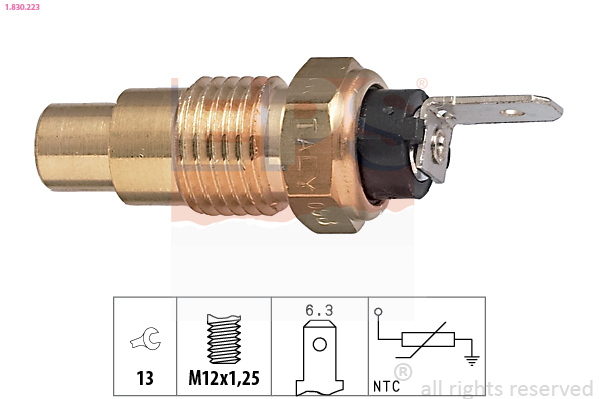 Sensor, coolant temperature (M12X1.25)  Art. 1830223