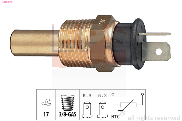 Sensor, coolant temperature  Art. 1830228