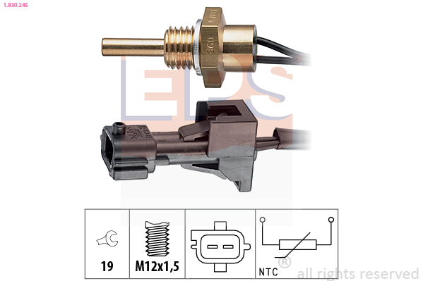 Sensor, coolant temperature (M12X1.5)  Art. 1830245