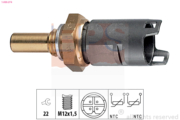 Sensor, coolant temperature (Front axle)  Art. 1830274