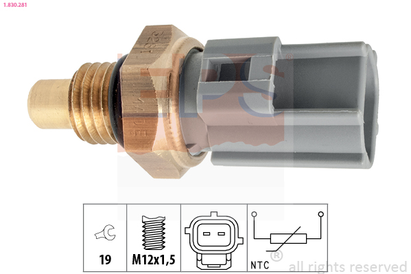 Sensor, fuel temperature (M12 x 1.5)  Art. 1830281