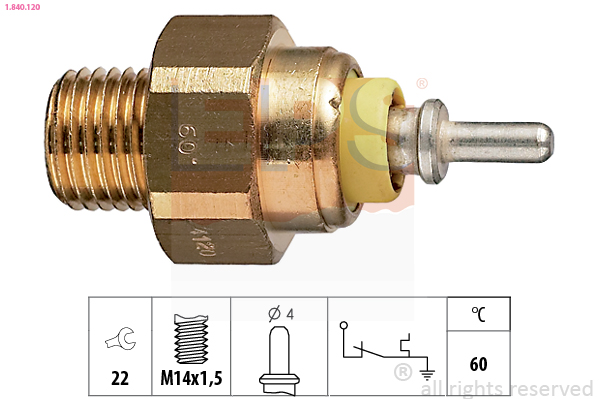 Temperature Switch, coolant warning lamp (In front)  Art. 1840120