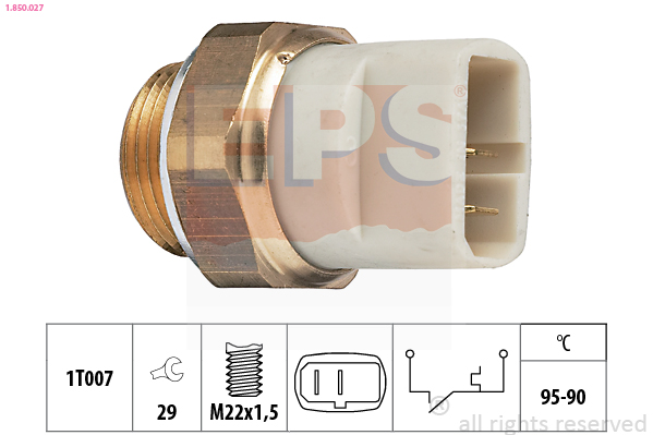 Temperature Switch, radiator fan (Rear axle)  Art. 1850027