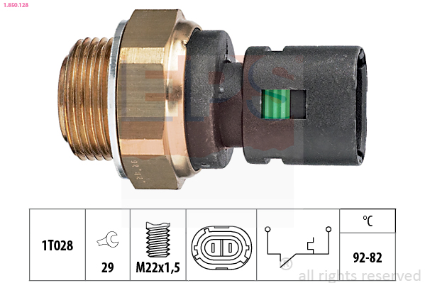 Temperature Switch, radiator fan (Front axle, left)  Art. 1850128