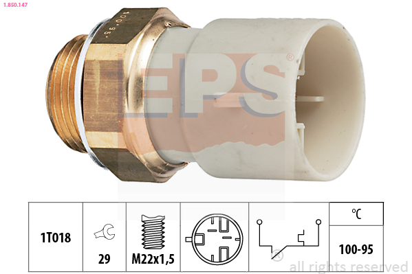 Temperature Switch, radiator fan (Both sides)  Art. 1850147