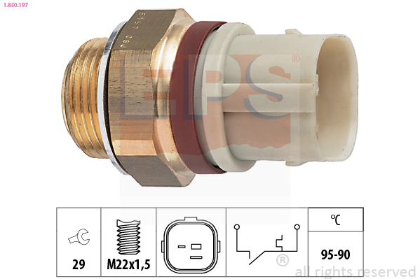 Temperature Switch, radiator fan (Front axle, left)  Art. 1850197