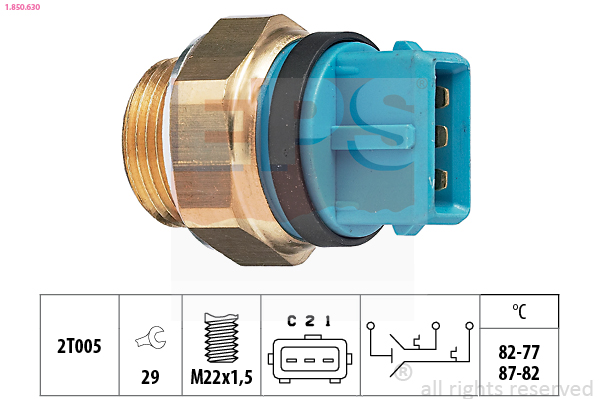 Temperature Switch, radiator fan (M22X1.5)  Art. 1850630