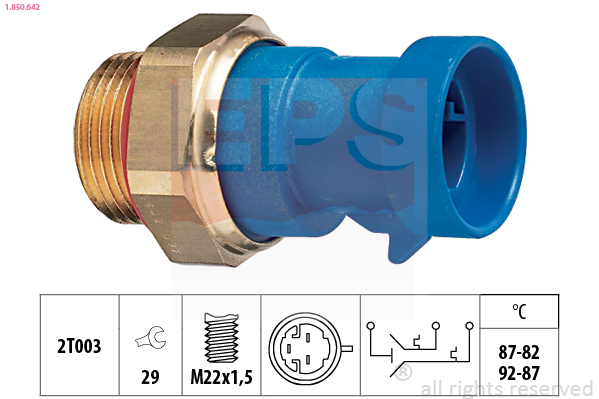 Temperature Switch, radiator fan (Rear axle)  Art. 1850642