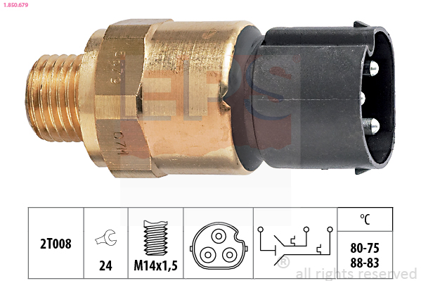 Temperature Switch, radiator fan (M14X1.5)  Art. 1850679