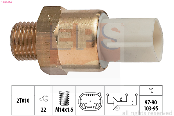 Temperature Switch, radiator fan (Rear axle)  Art. 1850684