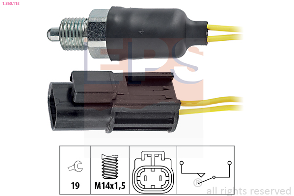 Switch, reverse light (M14X1.5)  Art. 1860115