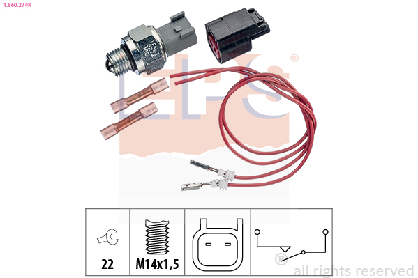 Switch, reverse light (M14 x 1.5)  Art. 1860274K