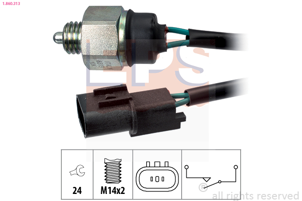 Switch, reverse light (M14x2.0)  Art. 1860313