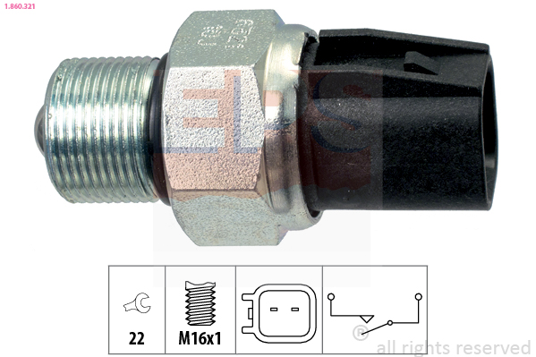 Switch, reverse light (M16x1.0)  Art. 1860321