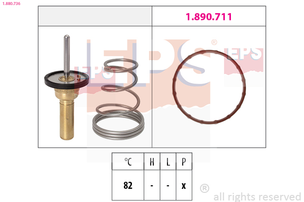 Thermostat, coolant (82)  Art. 1880736