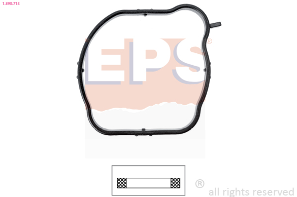 Gasket, thermostat housing (EPDM (ethylene propylene diene rubber))  Art. 1890715