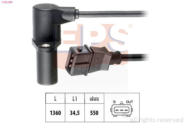 Sensor, crankshaft pulse (550)  Art. 1953040