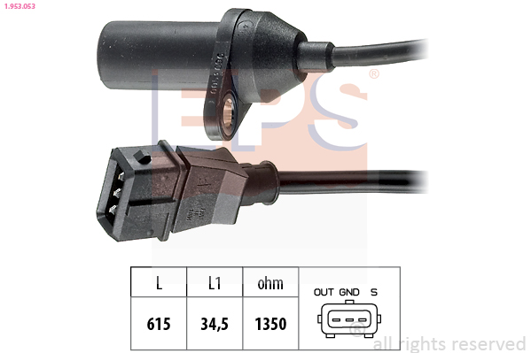 Sensor, crankshaft pulse (front axle both sides)  Art. 1953053