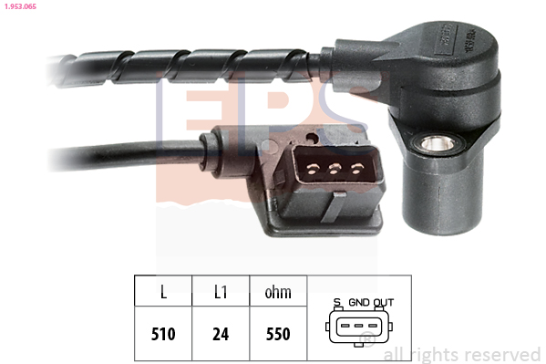 Sensor, crankshaft pulse (Front axle, right)  Art. 1953065