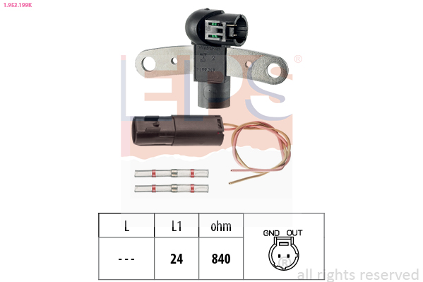 Sensor, crankshaft pulse (Rear axle, right)  Art. 1953199K